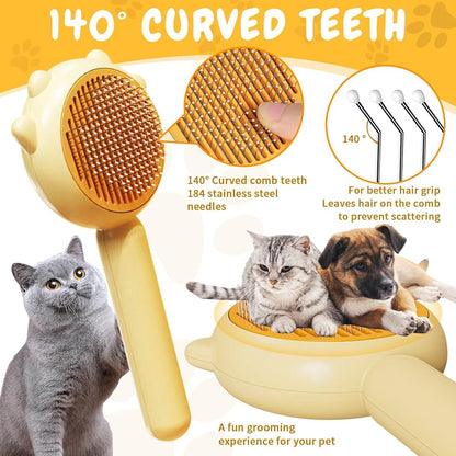 🐾 Self-Cleaning Pet Grooming Brush 🐱🐶