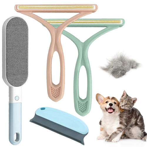 🧹 4-Piece Pet Hair Remover Set 🐶🐱